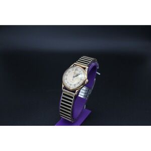 Vintage New Ardath Swiss Automatic 17 Jewel Incabloc Two-Tone Sector Dial Watch